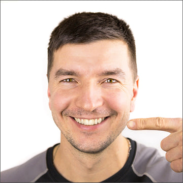 man, smiling, healthy teeth, white smile