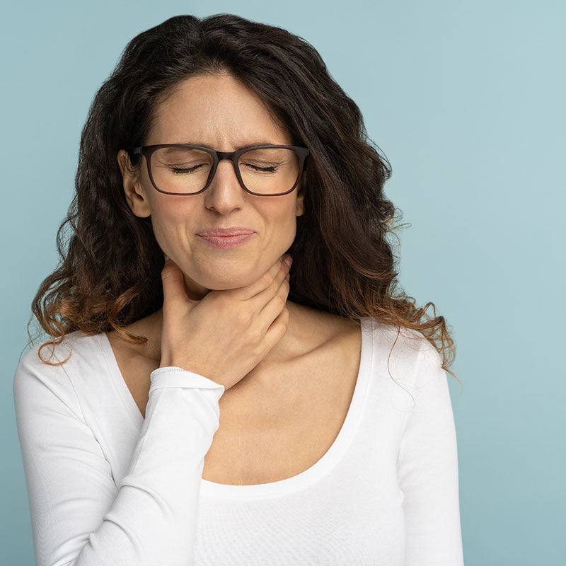 woman, acid reflux, throat pain, GERD