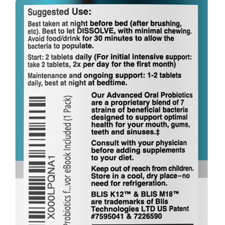 Dental Oral Probiotics with BLIS K12 & M18 – STRAWBERRY/VANILLA Flavor