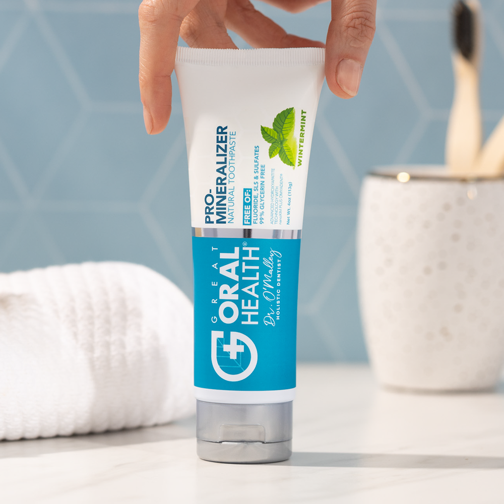 Dentist Formulated Fluoride Free Remineralizing Toothpaste with Nano Hydroxyapatite for Enamel Repair and Sensitive Teeth Wintermint Flavor