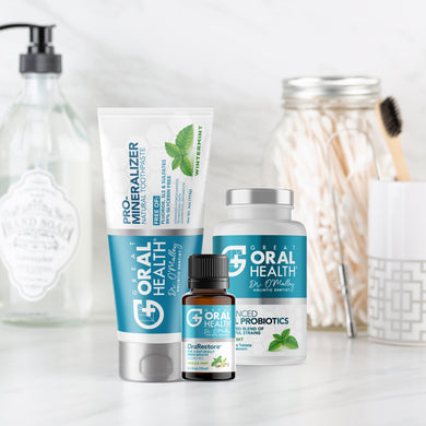 The Top Trio for Oral Hygiene & Healthy Gums: Oral Probiotics, Remineralizing Toothpaste and Essential Oil Blend